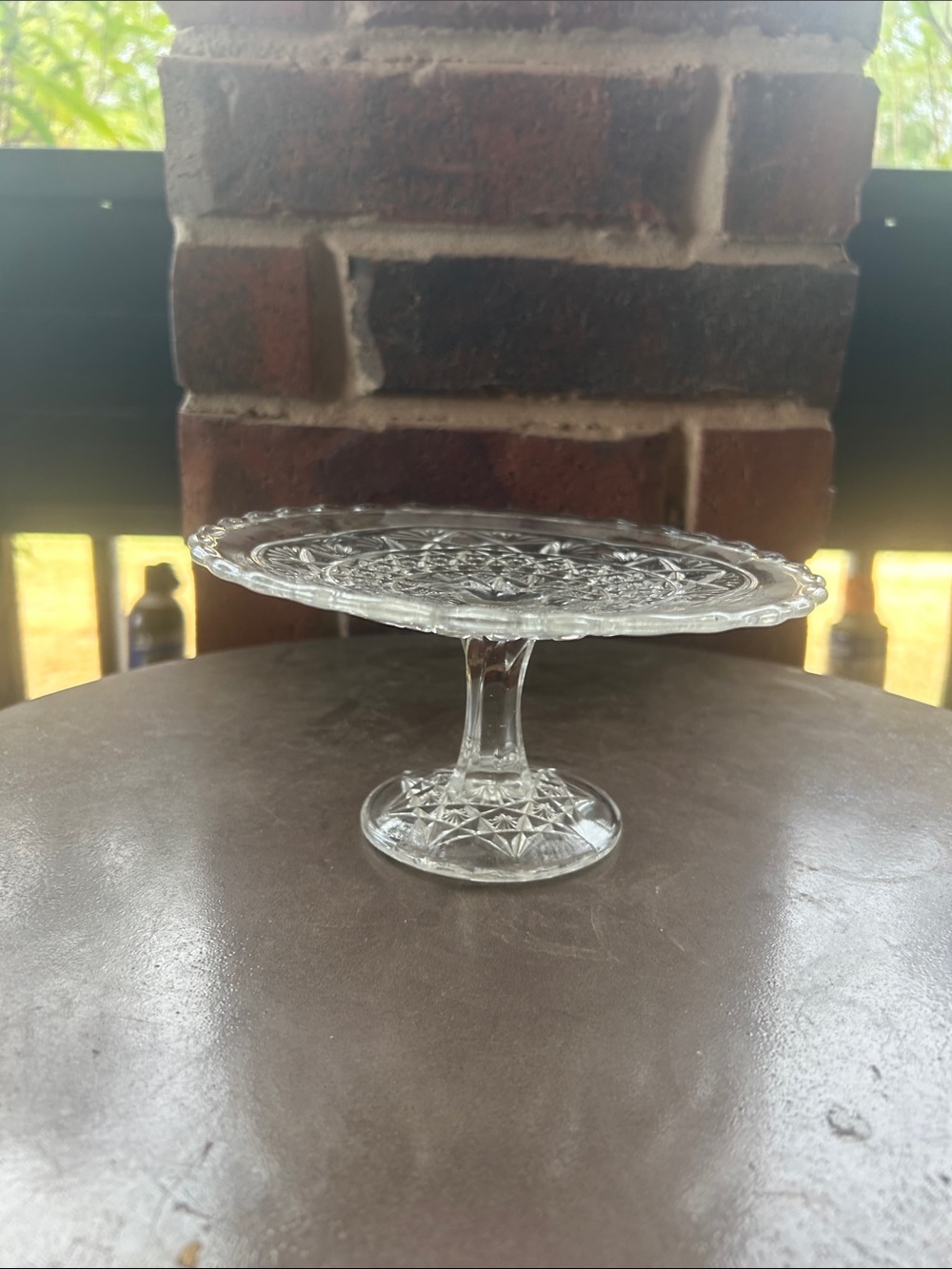 Clear Glass Small Pedestal Cake Stand - Elegant Serving Platter